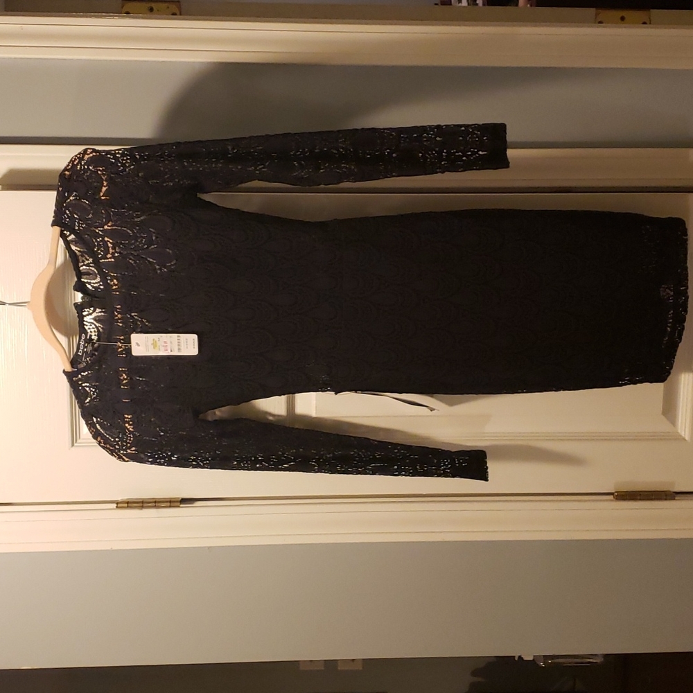Black Bebe sexy lace night out dress XS